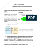 Unidad 1. Respiración: Tema 1: Gases en El Aire Y en El Agua. Sistemas Respiratorios. Tipos de Sistemas Respiratorios