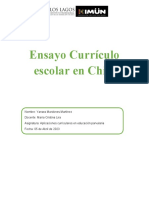 Ensayo Currículo Escolar en Chile