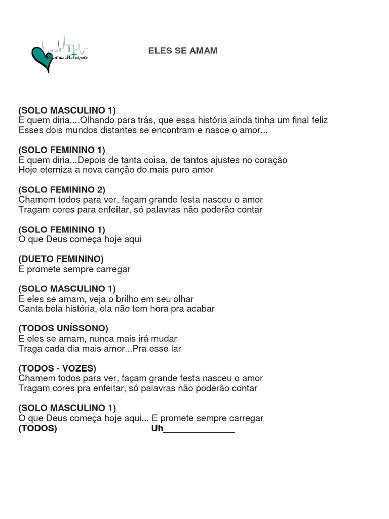 Eles Se Amam - Letra | PDF