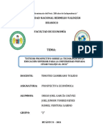 Estudio Prospectivo Sobre La Tecnología en La Educación Superior para La Universidad Privada Cesar Vallejo Al 2032...