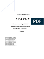 Statut: Powiatowego Zespołu NR 10 Szkół Mechaniczno-Elektrycznych Im. Mikołaja Kopernika W Kętach