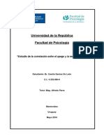 Universidad de La República Facultad de Psicología: "Estudio de La Correlación Entre El Apego y La Mentalización"