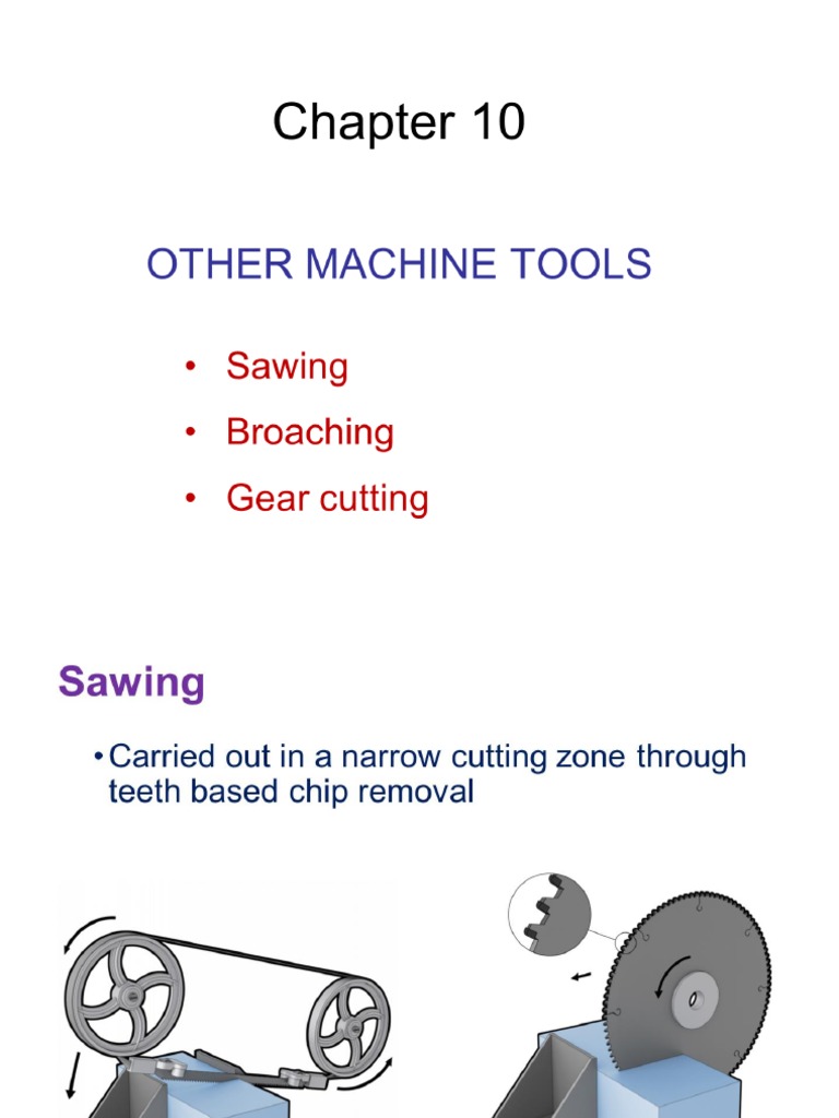 Chapter 10-Other Machine Tools | PDF