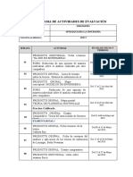 Cronograma de actividades de evaluación en Enfermería 2023 I