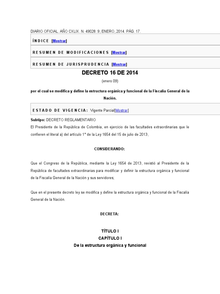 Estructura de la Fiscalía General de Colombia | PDF | Fiscal | Policía