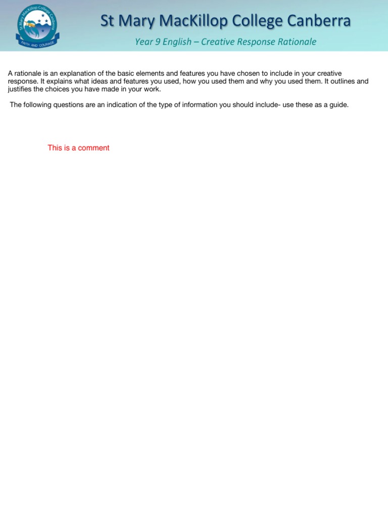 Understanding Rationale in Creative Work | PDF