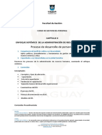 Proceso de Desarrollo de Personas: Facultad de Gestión