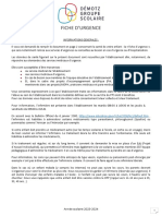 Fiche D'Urgence: Pour Information, L'