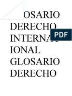 Glosario Derecho Internac Ional Glosario Derecho