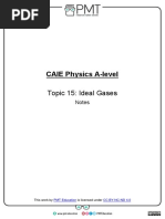 Notes - Topic 15 Ideal Gases - CAIE Physics A-Level