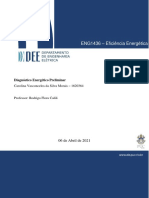 ENG1436 - Eficiência Energética: Diagnóstico Energético Preliminar