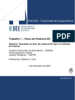 Fluxo de potência DC para sistema de 5 barras