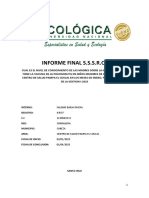 Informe Final S.S.S.R.O.: Interno: Registro: C.I: Red: Municipio: Area: Fecha de Inicio: Fecha de Conclusion