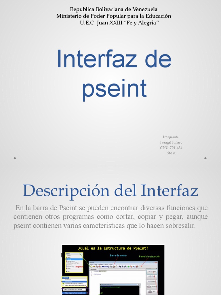 Interfaz de Pseint: Características y Funciones | PDF