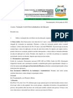 Orientações sobre vacinação Covid-19 dos trabalhadores da educação na UFNT Campus Tocantinópolis