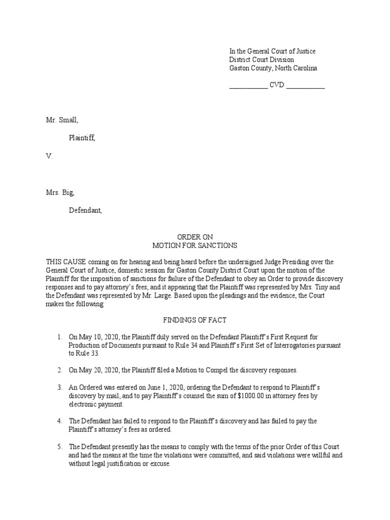 Drafting of motion of sanctions pdf discovery law attorney s fee