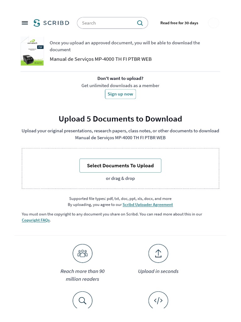 Upload a document scribd download free pdf scribd online services