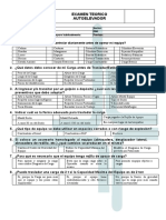 Examen Teorico Autoelevador: 1. ¿Qué Componentes Debo Controlar Diariamente Antes de Operar Mi Equipo?