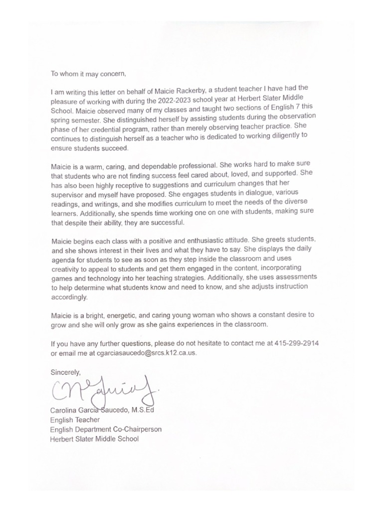MR Letter | PDF