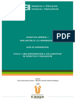 Didáctica General Y Evaluación de Los Aprendizajes