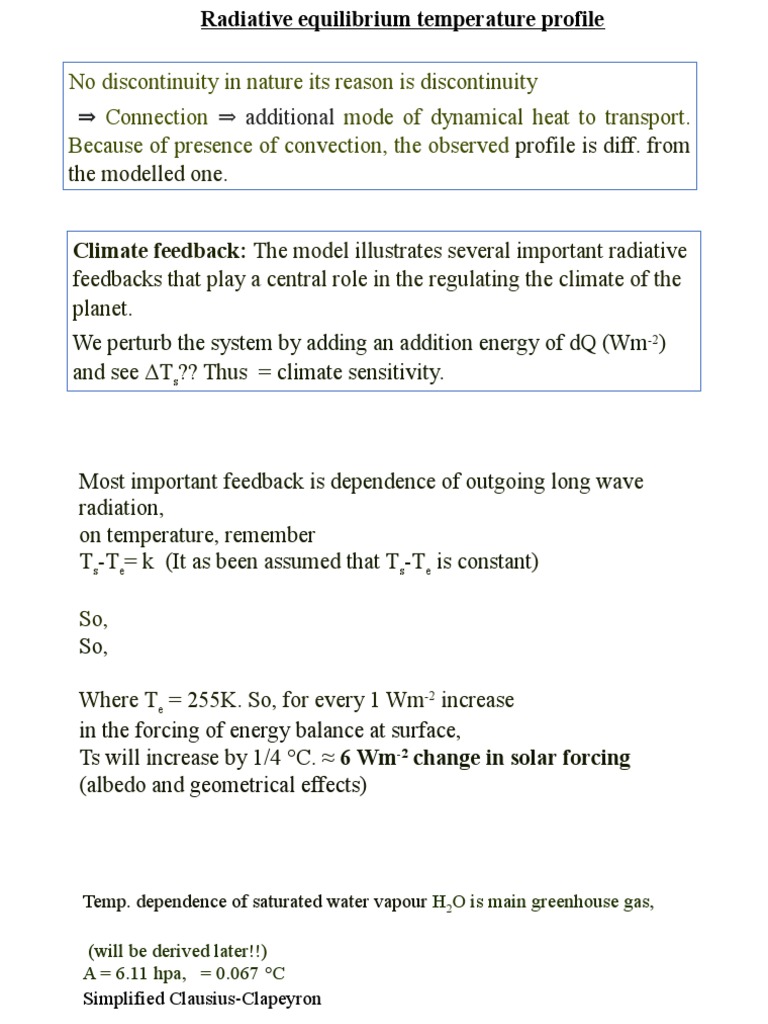 Climate Dynamics and Thermodynamics Explained | PDF | Pressure | Atmosphere