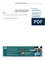 2018 - Impact of Application of Biochar-Based Fertilizer On The Content of K and P in Soil