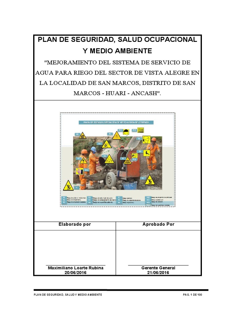 Plan de Seguridad Vista Alegre | PDF | Seguridad y salud ocupacional ...