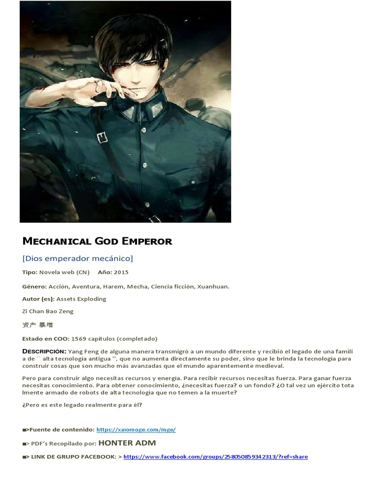 Dios Emperador Mecánico: Novela Web | PDF | Robot | Robótica