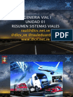 Ingenieria Vial I Unidad 01 Resumen Sistemas Viales: @DLCV - Ve @rauleduardodlcv