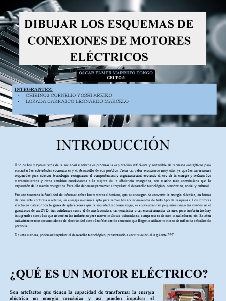 Dibujar Los Esquemas de Conexiones de Motores Eléctricos Integrantes