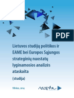 Lietuvos Studiju Politikos Ir Eame Bei Es Strateginiu Nuostatu Lyginamosios Analizes Ataskaita