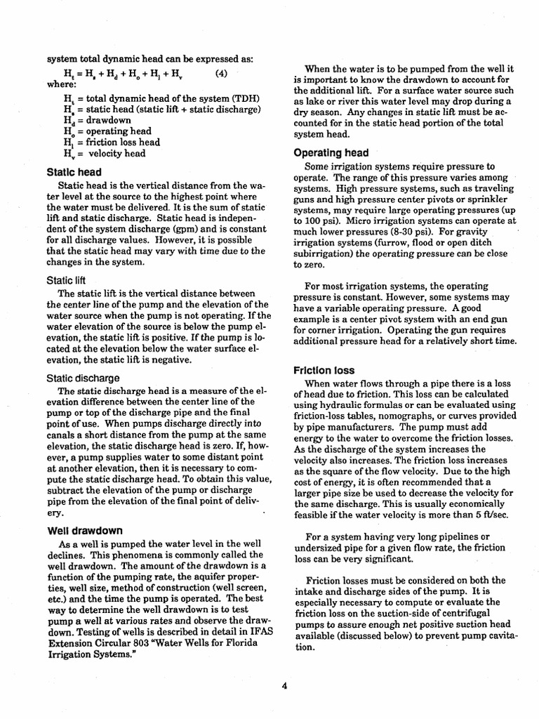 Static Head and Static Discharge PDF Pump Discharge (Hydrology)