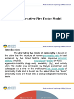 The Alternative Five Factor Model of Personality