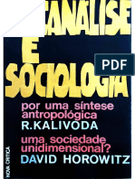 Psicanálise e Sociologia - R. Kalivoda e David Horowitz