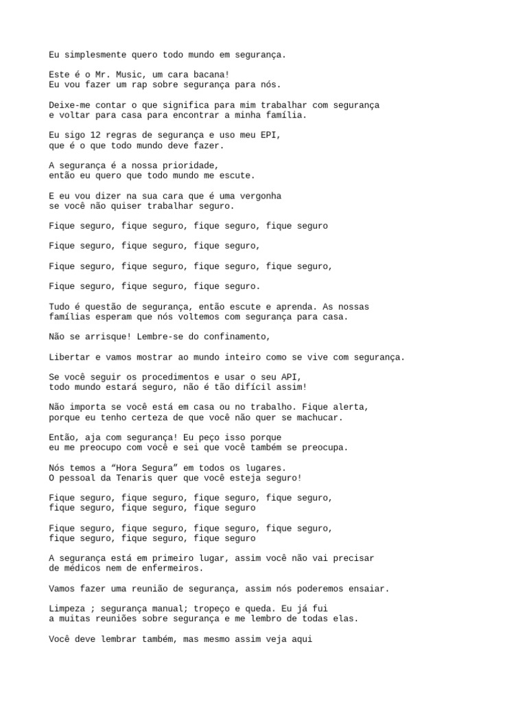 (Portuguese) Be Safe! (DownSub Com) PDF