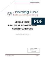 LEVEL 2 (2019) Practical Bookkeeping Activity Answers