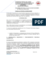 El Honorable Consejo Directivo de La Facultad de Ingeniería en Ciencias Aplicadas, en Sesión Ordinaria Del 01 de Marzo de 2023