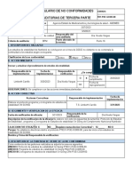 Formulario de No Conformidades Auditorias de Tercera Parte