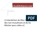 L'interdiction de Fêter Les Fêtes Des Non-Musulmans Et de Les Féliciter Pour Celles-Ci