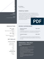 Modern Minimalist Resume CV Template