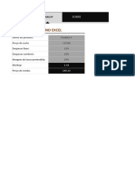Cálculo de Markup no Excel
