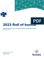 2023 Roll of Honour: Awards Issued Between 1 January 2022 and 31 December 2022