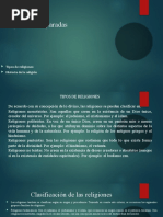 Religiones Comparadas: Tipos de Religiones Historia de La Religion