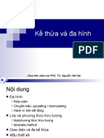 Kế thừa và đa hình: (Dựa trên slide của PGS. TS. Nguyễn Việt Hà)