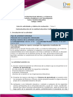 Guía de Actividades y Rúbrica de Evaluación - Unidad 2 - Tarea 3 - Contextualización de La Realidad Educativa Institucional