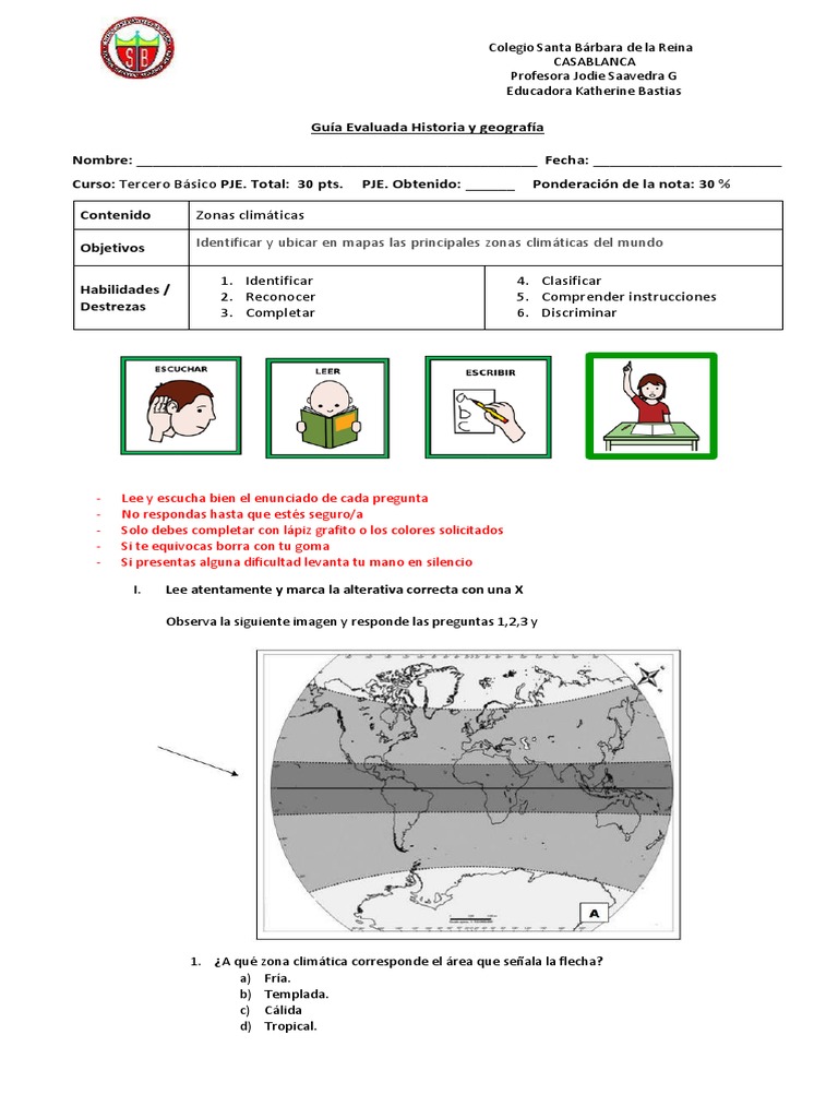 ZONAS CLIMATICAS 3ero | Descargar gratis PDF | Clima templado | Ecuador
