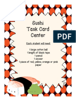 Sushi Task Card Center