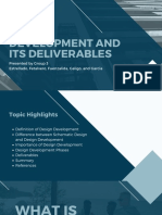 Design Development Documents and Deliverables