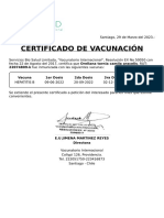 Certificado de Vacunación