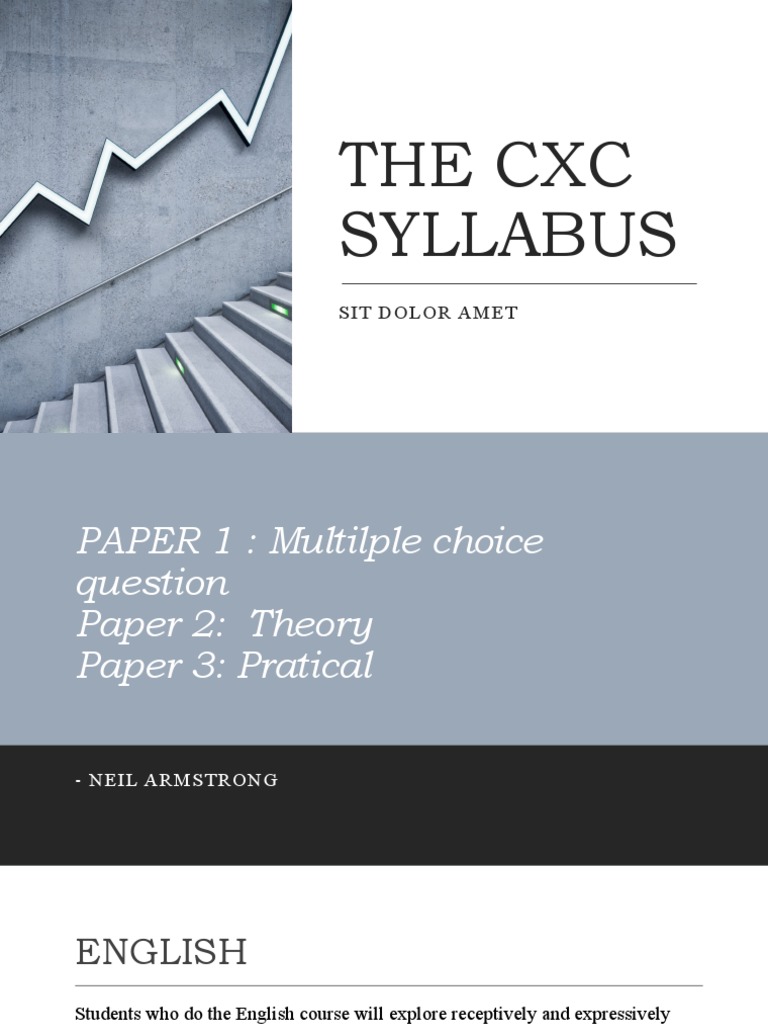 The CXC Syllabus PDF Economics Physics